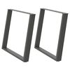 vidaXL Picioare de masă în formă de U, 2 buc., antracit, 90x(72-73) cm, oțel