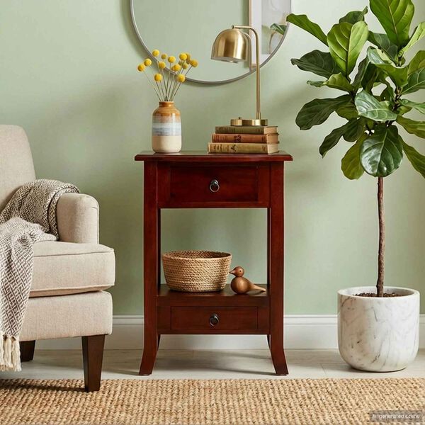 vidaXL Masă de consolă Maro 50 x 29,5 x 76 cm Lemn masiv de mahon