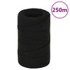 vidaXL Fr&acirc;nghie de lucru, negru, 2 mm, 250 m, poliester
