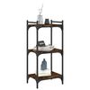 vidaXL Bibliotecă 3 niveluri stejar afumat 40x30x86 cm, lemn prelucrat