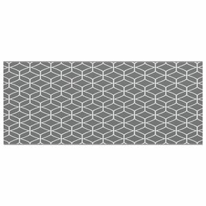 vidaXL Covor de exterior Geometric ARAKIL Gri și alb 600 x 250 cm