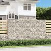 vidaXL Coșuri gabion arcuite 6 buc, 300x30x180/200 cm, fier galvanizat