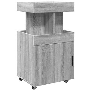 vidaXL Cărucior de bar, gri sonoma, 50x41x89 cm, lemn prelucrat