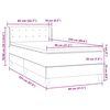 vidaXL Pat box spring cu saltea, gri deschis, 80x220 cm, catifea