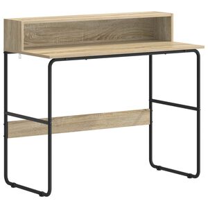 vidaXL Birou cu spațiu de depozitare Stejar Sonoma 100 x 50 x 91 cm