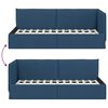 vidaXL Cadru de pat colțar cu headboard albastru 80 x 200 cm țesătură