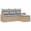 vidaXL Set de canapea 4 buc. Beige și gri deschis poliratan