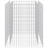 vidaXL Strat &icirc;nălțat gabion, 90 x 90 x 100 cm, oțel galvanizat