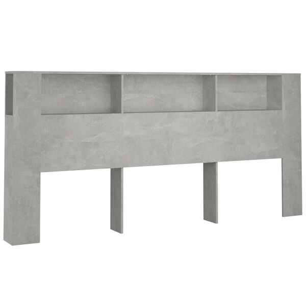 vidaXL Dulap tăblie, gri beton, 220x18,5x104,5 cm