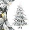 vidaXL Brad de Crăciun artificial cu ramuri articulare Alb 150 cm