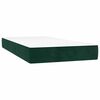 vidaXL Pat box spring cu saltea, verde &icirc;nchis, 80x200 cm, catifea