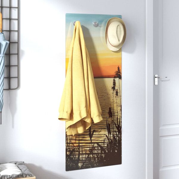 vidaXL Cuier perete 125x50 cm perete Sunshine Lake sticlă securizată