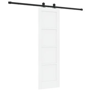 vidaXL Ușă glisantă ORKDAL 61 x 198,5 cm Lemn prelucrat Alb și negru