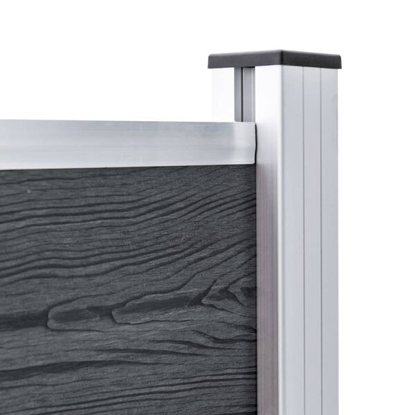 vidaXL St&acirc;lpi de gard, 3 buc., 185 cm, aluminiu