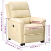 vidaXL Fotoliu cu ridicare, crem, material textil