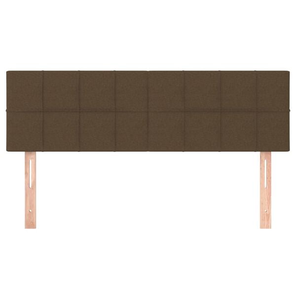 vidaXL Tăblii de pat, maro &icirc;nchis, 144x5x78/88 cm, textil