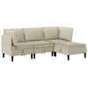 vidaXL Set de mobilier pentru living 4 buc. Nisipiu Țesătură