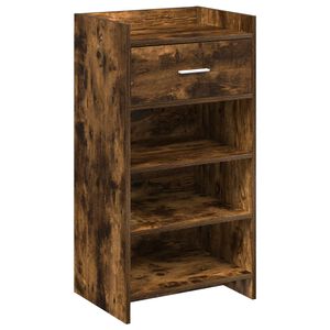 vidaXL Dulap pentru pantofi cu sertar Stejar fumuriu 48 x 36 x 92 cm
