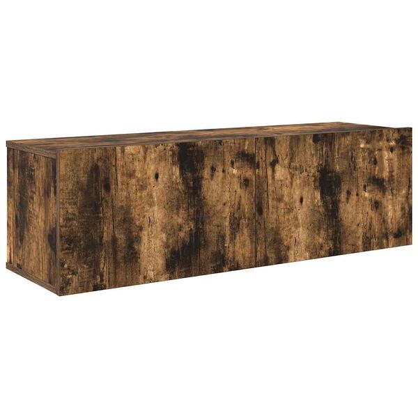 vidaXL Set comodă TV, 7 piese, stejar fumuriu, lemn compozit