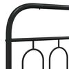 vidaXL Tăblie de pat de schimb metalică, negru, 107 cm