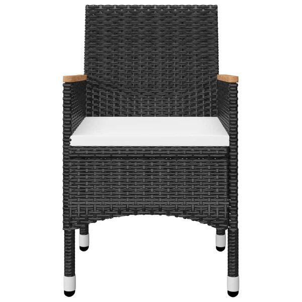 vidaXL Set mobilier de grădină cu perne, 9 piese, negru