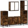 vidaXL Set de mobilier de baie 4 piese Lemn prelucrat de stejar afumat