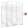 vidaXL Coșuri gabion arcuite, 13 buc 200x30x200/220cm, fier galvanizat
