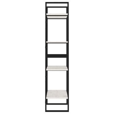 vidaXL Bibliotecă cu 4 rafturi, alb, 60x30x140 cm, lemn masiv de pin