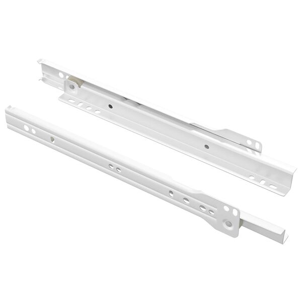 vidaXL Glisieră de sertar 2 pcs Alb 250 mm Oțel