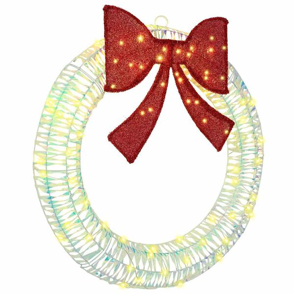 vidaXL Coroană cu 80 LED Alb cald 90 cm PET