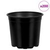 vidaXL Vaza pentru flori 200 pcs Negru &Oslash; 15 x 13 cm Plastic