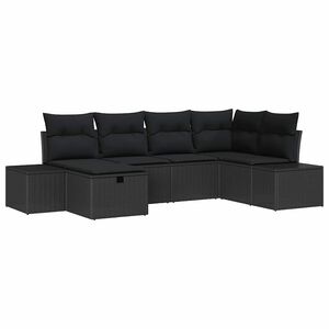 vidaXL Set de canapea cu pernă 6 pcs poliratan