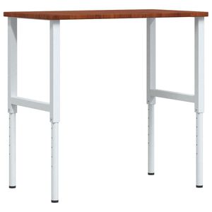 vidaXL Banc lucru maro 100x60x(71,5-98)cm lemn masiv stejar dreptunghi