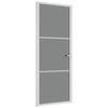 vidaXL Ușă de interior, 83x201,5 cm, alb, sticlă ESG și aluminiu