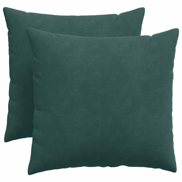 vidaXL Perne pentru canapea 2 pcs Verde închis 50 x 50 cm
