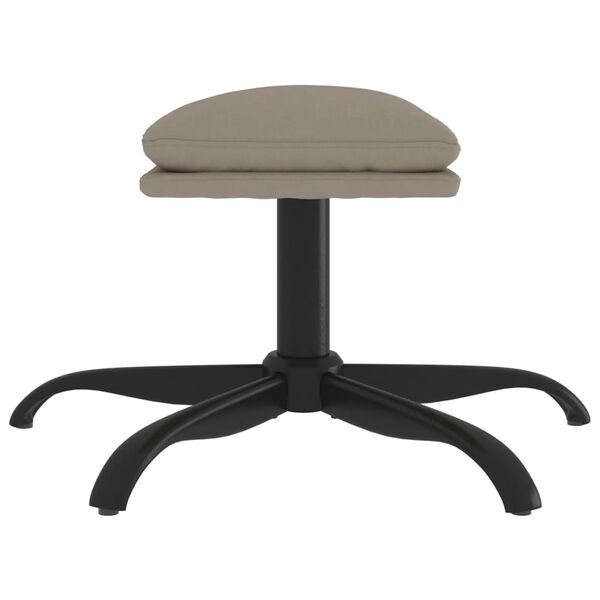 vidaXL Taburet, gri deschis, 60x60x36 cm, catifea