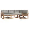 vidaXL Set de canapele de exterior 4 pcs Gri natural și deschis