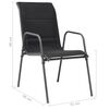 vidaXL Set mobilier de exterior, 7 piese, negru, oțel