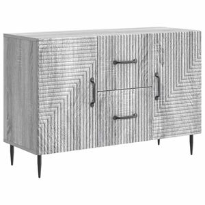 vidaXL Bufet cu sertar Sonoma gri 89 x 34,5 x 60 cm Lemn prelucrat