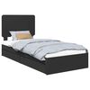 vidaXL Pat cu storage cu sertar Negru 75 x 190 cm Lemn prelucrat