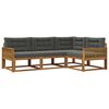 vidaXL Set de canapele de exterior 4 buc. Natural și Antracit
