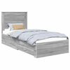 vidaXL Cadru de pat cu sertar Gri Sonoma 100 x 200 cm Lemn prelucrat