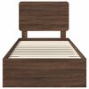 vidaXL Cadru de pat cu sertar Stejar &icirc;nchis 100 x 200 cm Lemn compozit