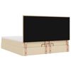 vidaXL Cadru de pat otoman cu saltea crem 180x200cm stofa