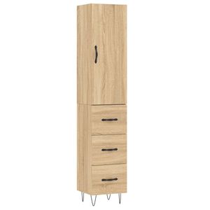 vidaXL Dulap &icirc;nalt, stejar sonoma, 34,5x34x180 cm, lemn prelucrat