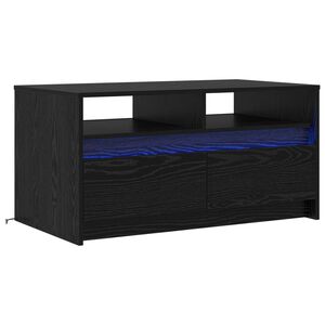 vidaXL Masă de cafea Stejar Negru 90 x 50 x 45 cm Lemn prelucrat