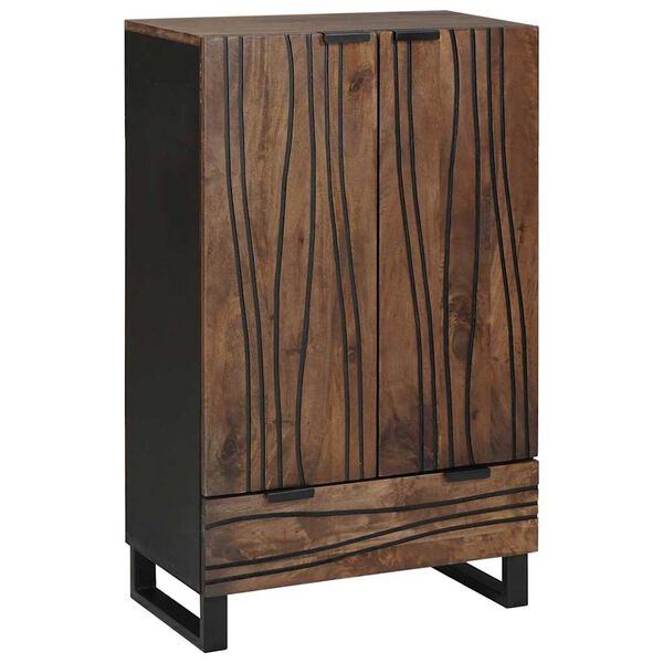 vidaXL Highboard cu sertar Maro 60 x 33 x 100 cm Lemn masiv de mango