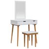 vidaXL Set de Dressing FAUSKE 3 buc. Alb 76 x 50 x 143 cm