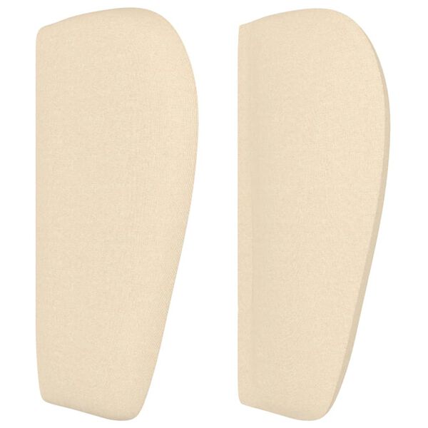 vidaXL Tăblie de pat cu aripioare crem 103x23x78/88 cm textil