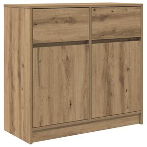 vidaXL Bufetă cu sertar Artisan Stejar 80x34x76 cm Lemn prelucrat